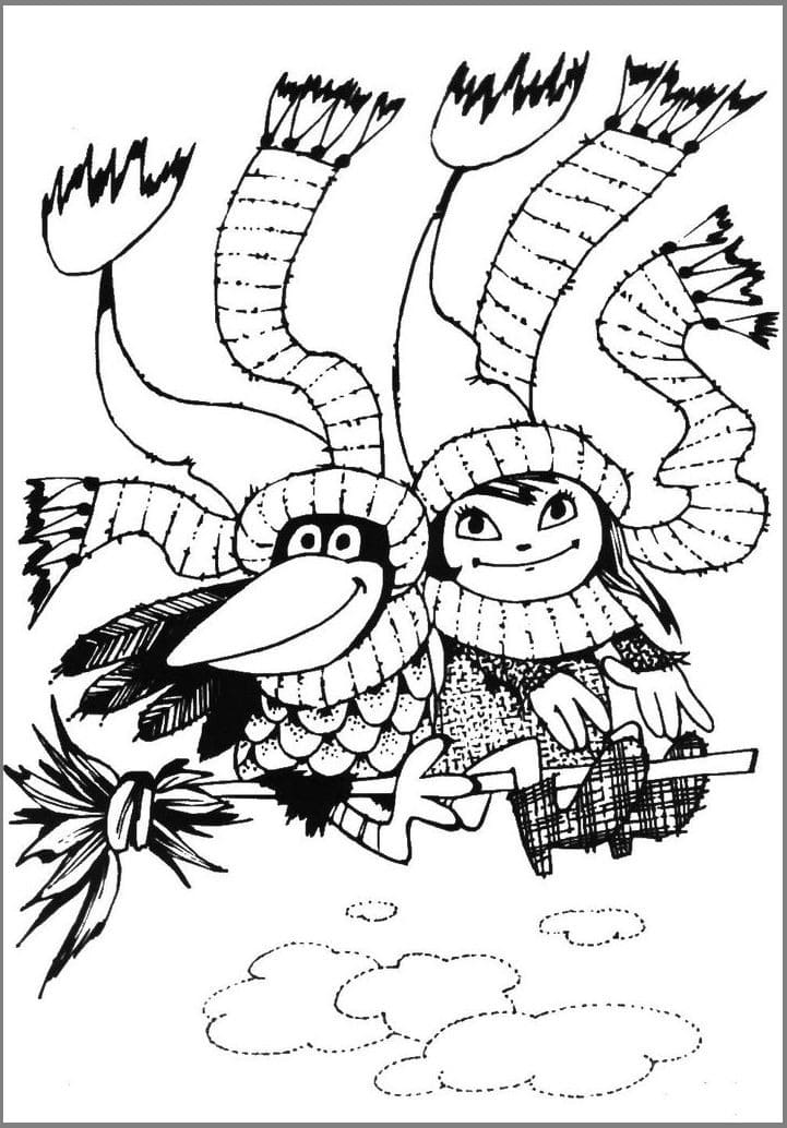 Zdarma Večerníček Tisknutelný omalovánka