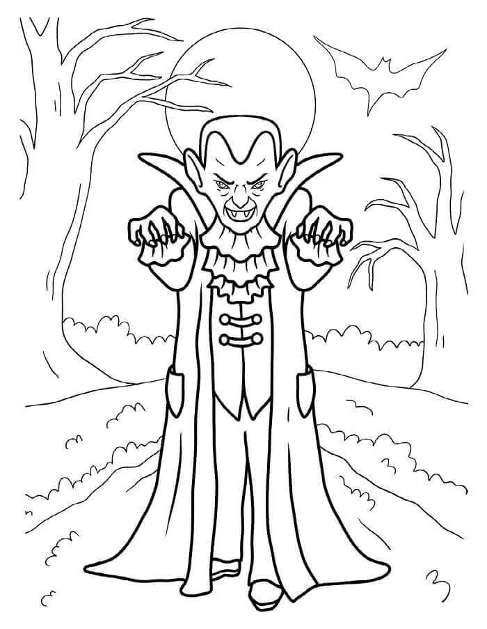 Zlý Upír omalovánka