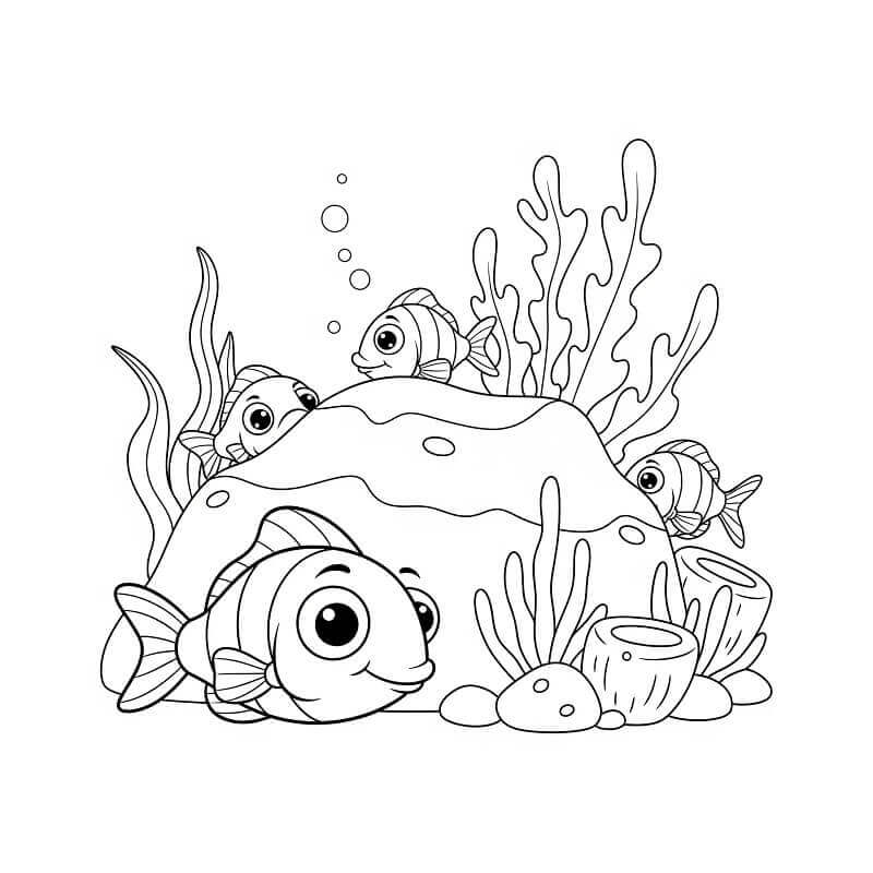 Báječné Rybičky omalovánka