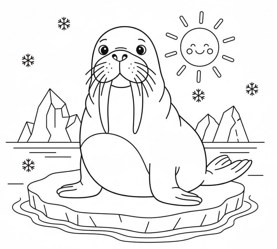 Báječný Mrož omalovánka