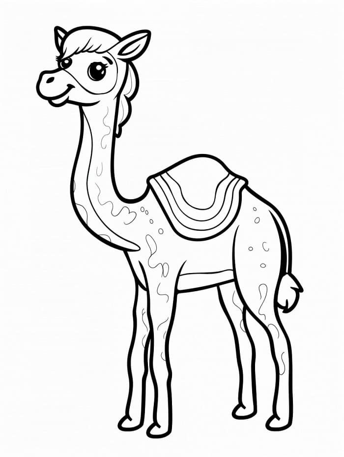 Běžný Velbloud omalovánka