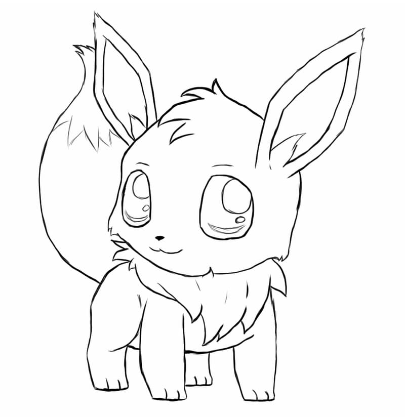 Chibi Eevee omalovánka