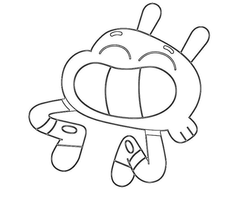 Darwin z Úžasného světa Gumballa omalovánka