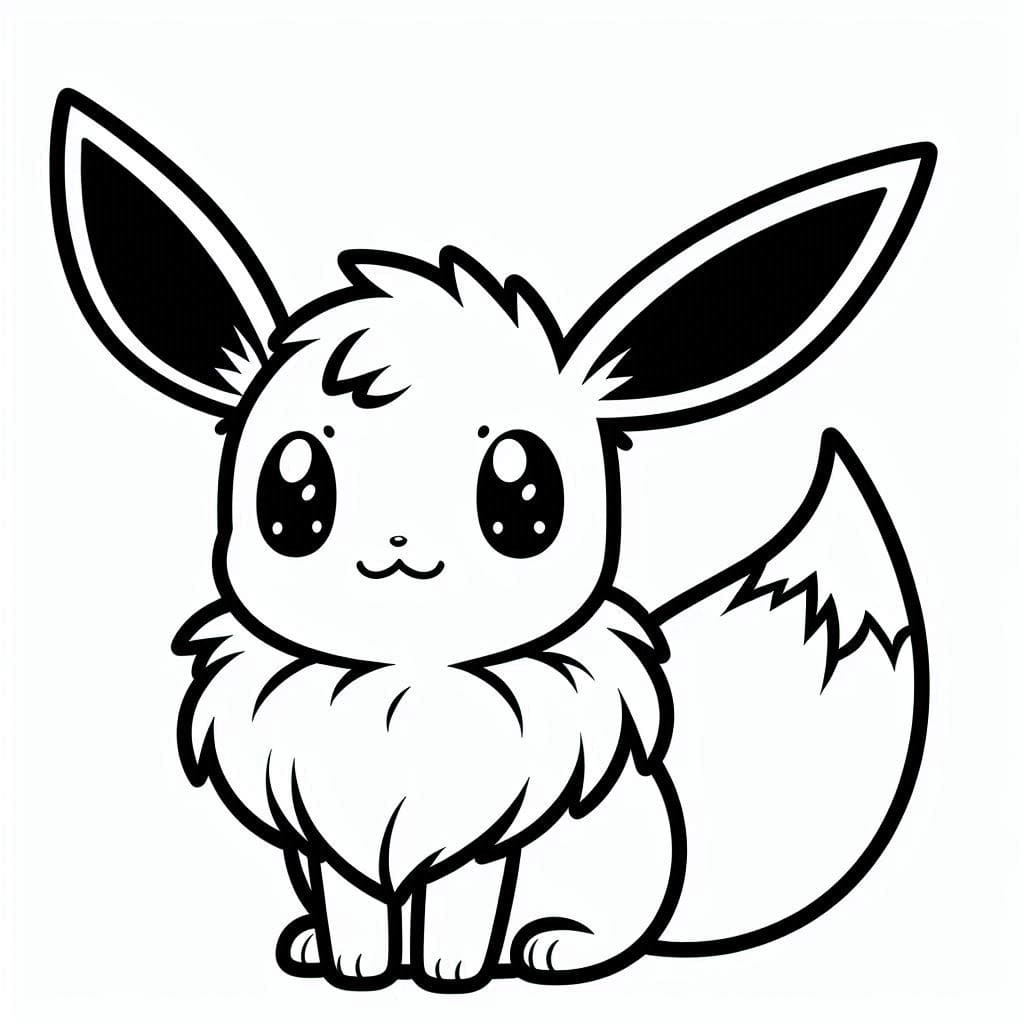 Eevee Pokémon omalovánka