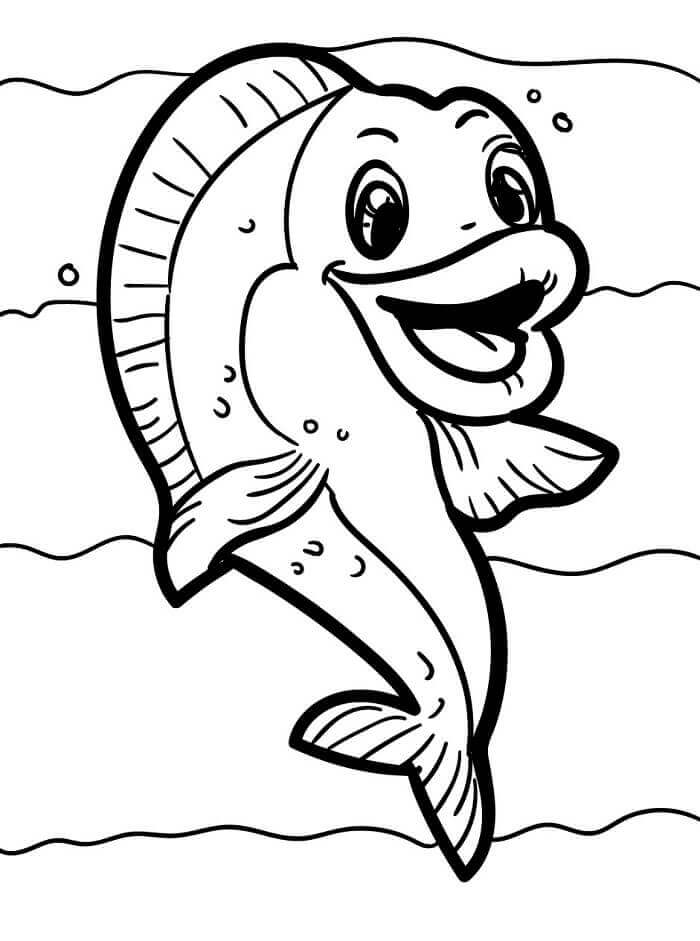 Gratis Ryba omalovánka