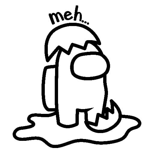 Gudetama Among Us omalovánka