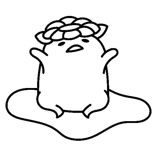 Gudetama Květinka omalovánka
