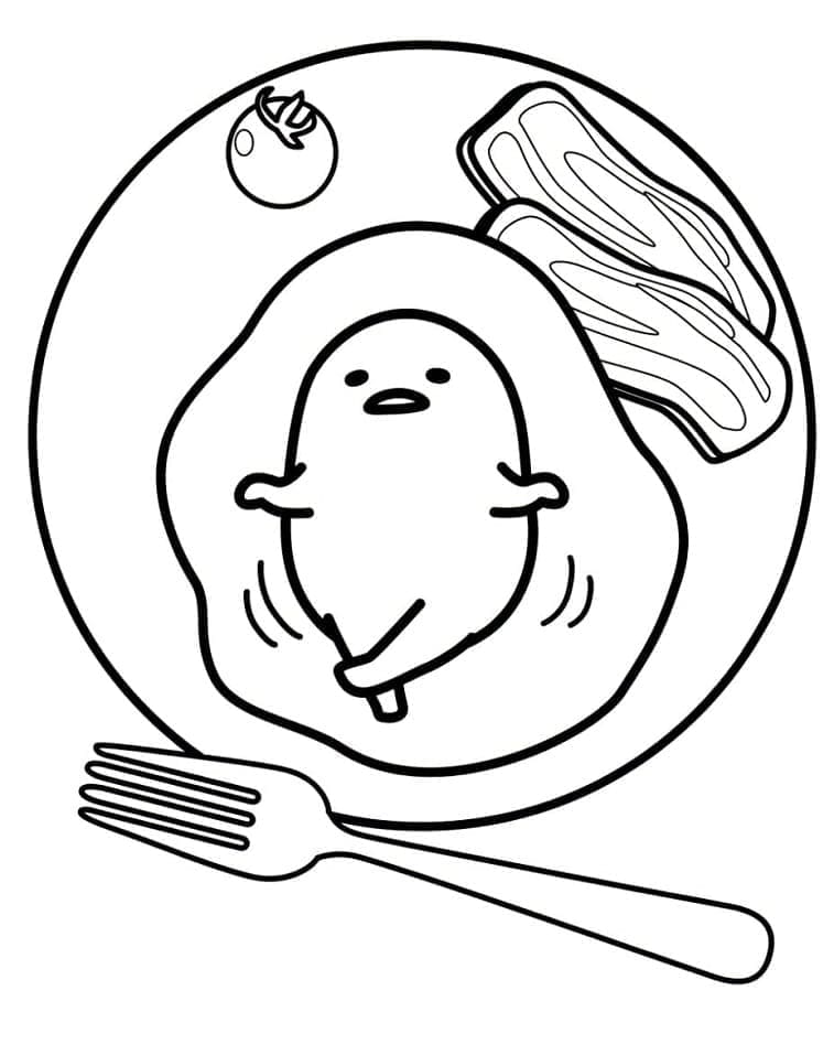 Gudetama na Talíři omalovánka