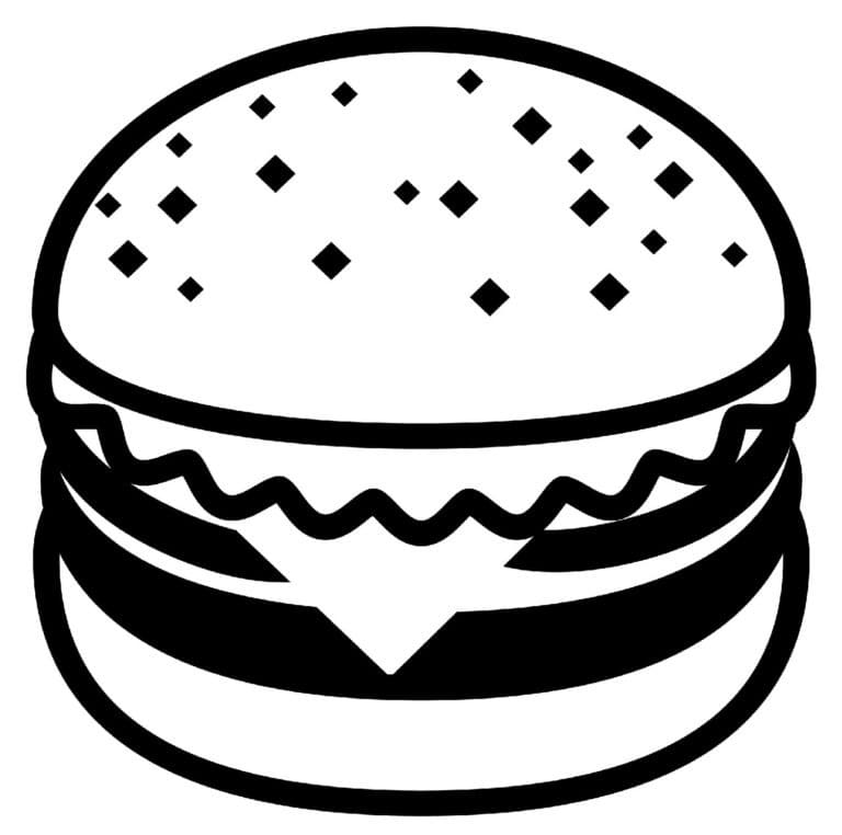 Hamburger 2 omalovánka