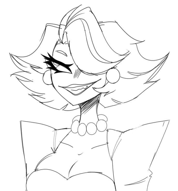 Hazbin Hotel Bez Poplatku omalovánka