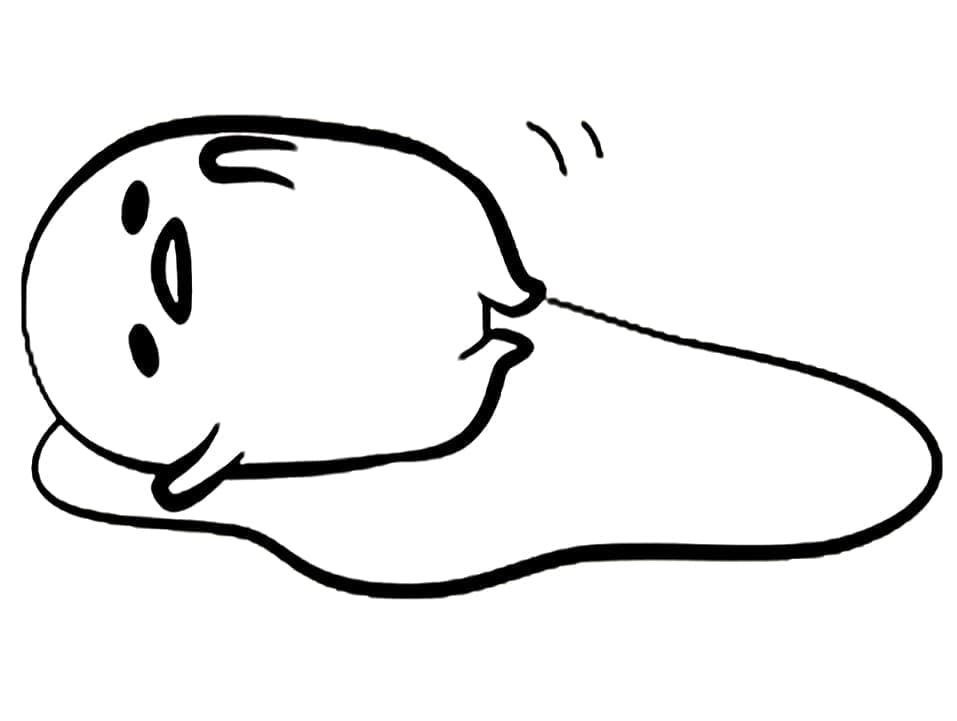 Jednoduché Gudetama omalovánka