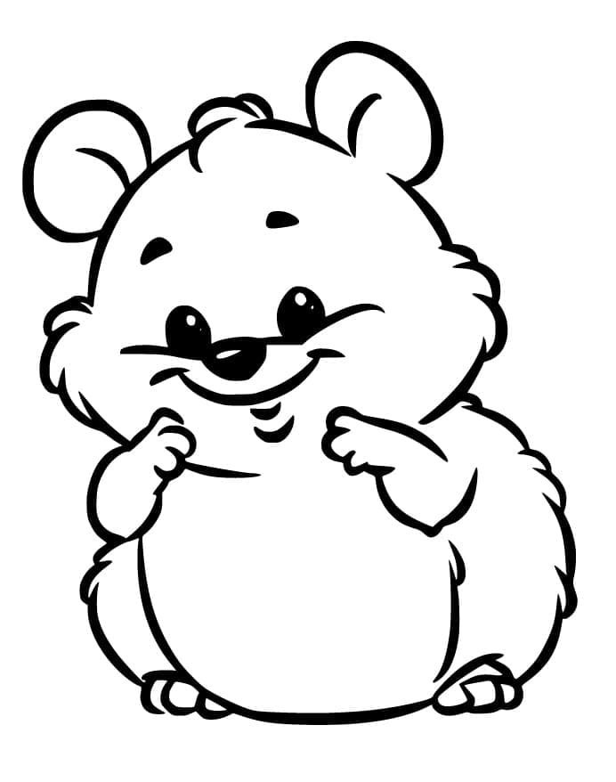 Křeček Tisknutelný Obrázek omalovánka