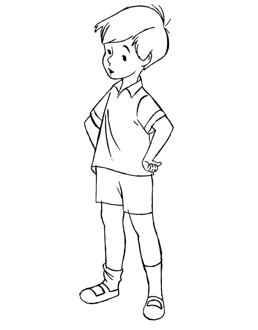 Kryštůfek Robin z Medvídka Pú omalovánka