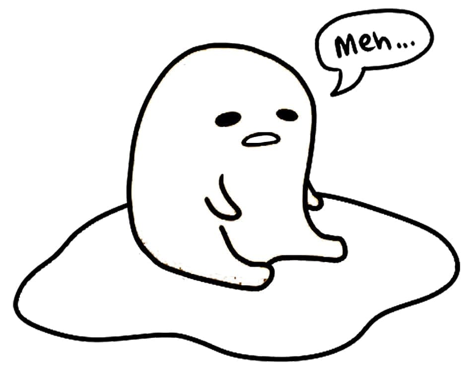 Líné Gudetama k Tisku omalovánka