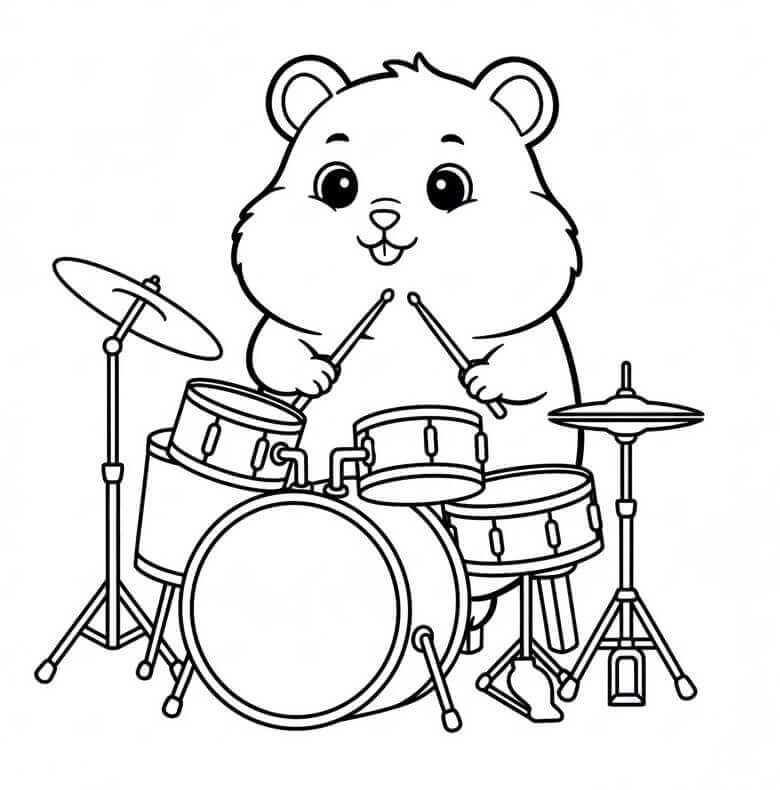 Malý Křeček omalovánka