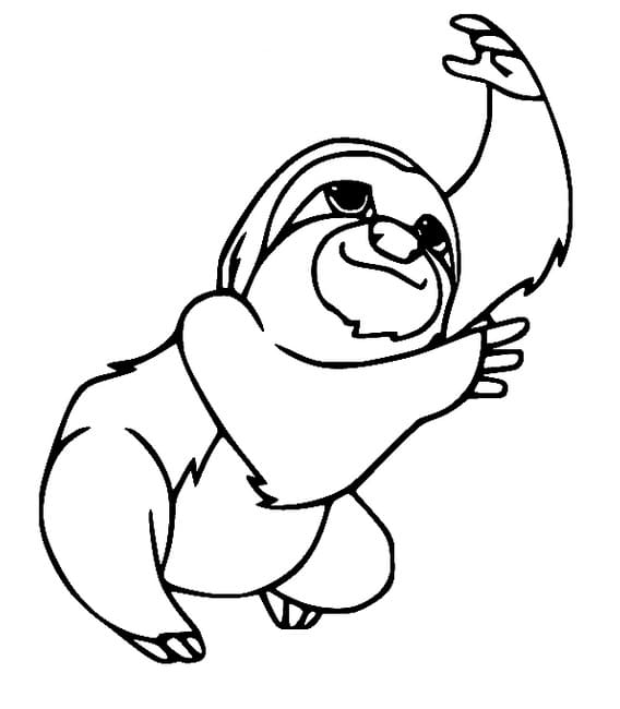 Milý Lenochod omalovánka