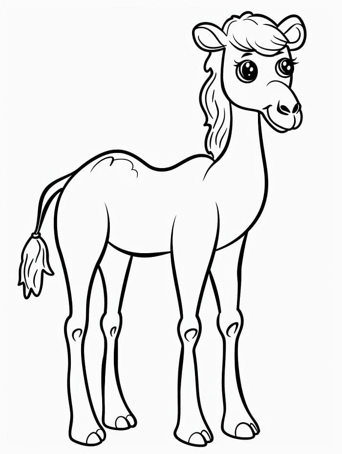 Okouzlující Velbloud omalovánka