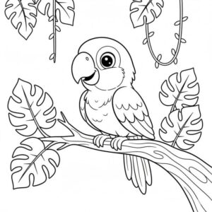 Omalovánky Papoušek