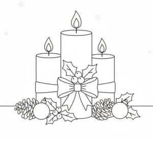Omalovánky Vánoční Svíčka