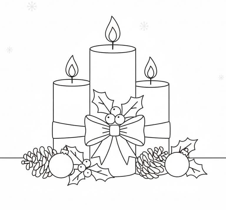 Omalovánky Vánoční Svíčka