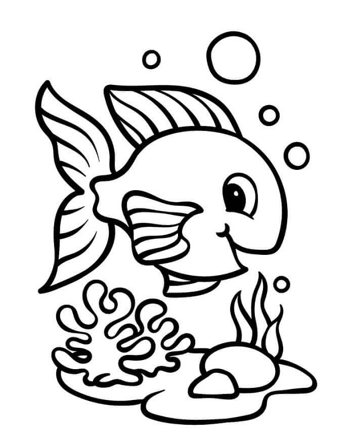 Plovoucí Ryba omalovánka