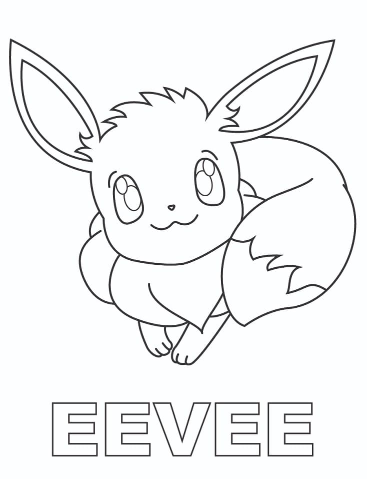 Pokémon Eevee omalovánka