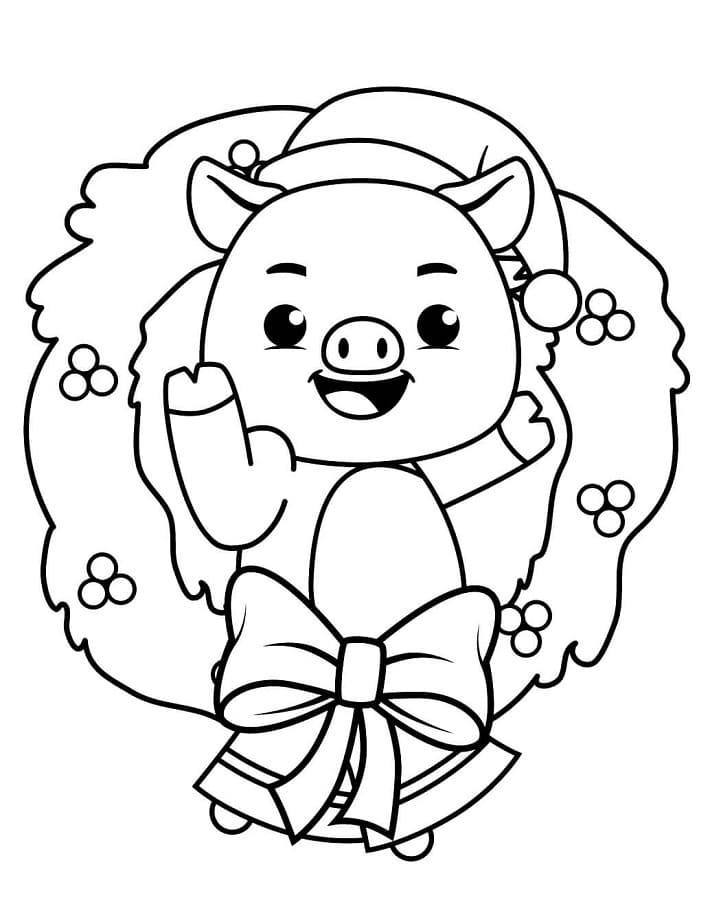 Prasátko Tisknutelné omalovánka