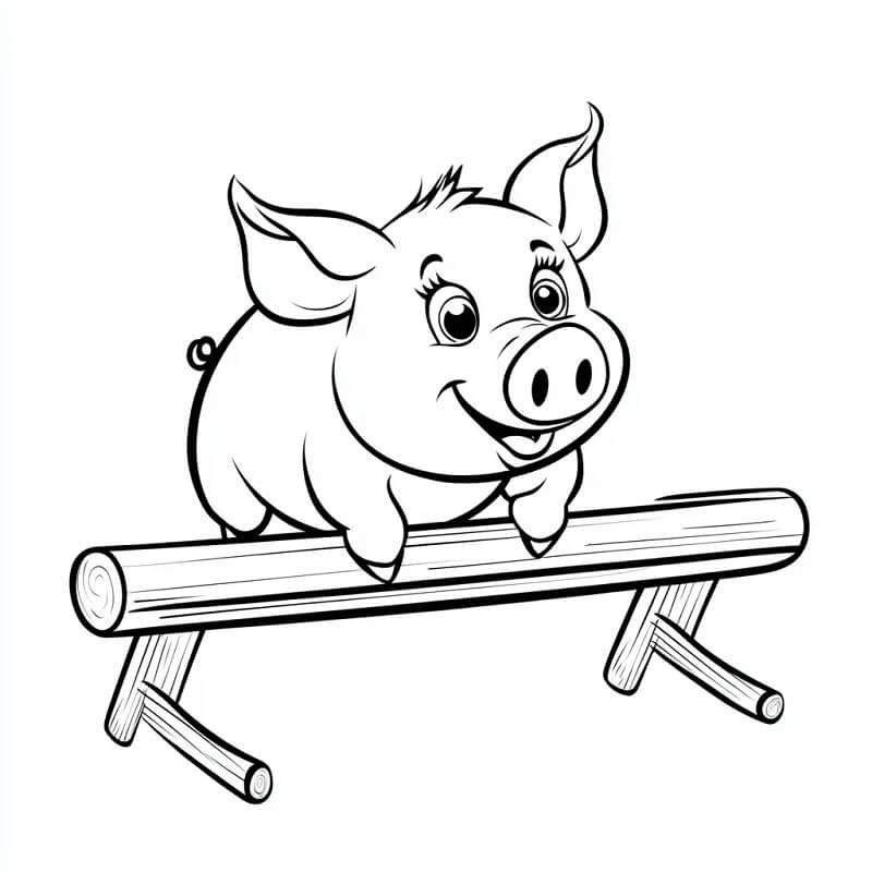 Prasátko Tisknutelný Obrázek omalovánka