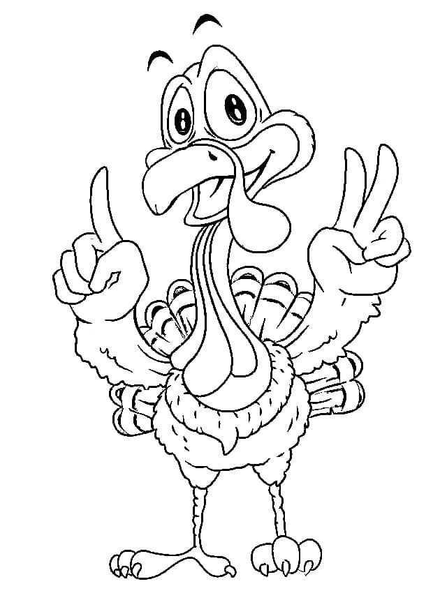 Přátelský Krocan omalovánka