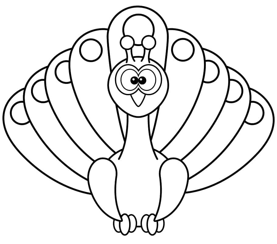 Rozkošný Páv omalovánka