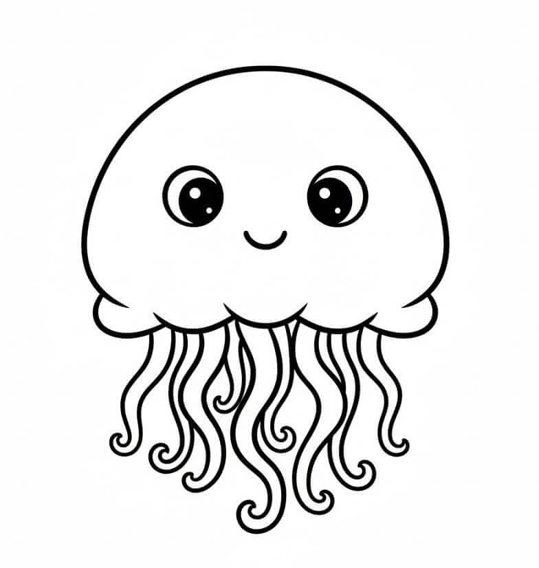 Roztomilá Medúza omalovánka