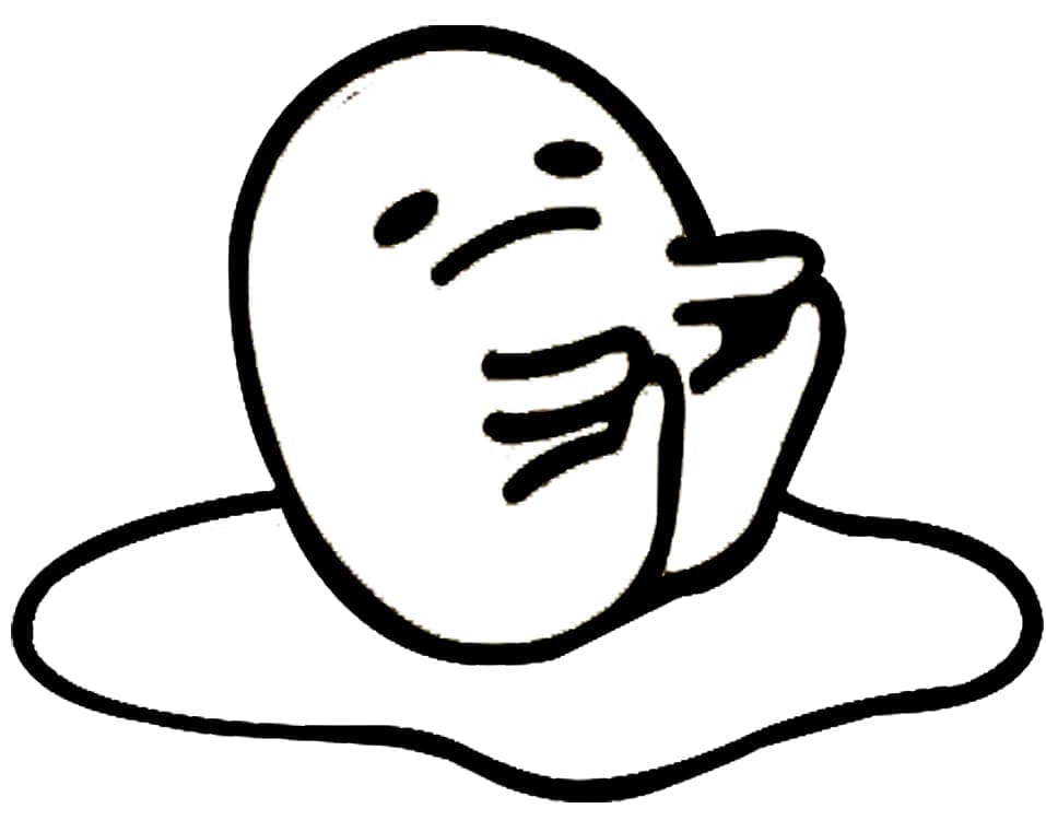 Roztomilé Gudetama omalovánka