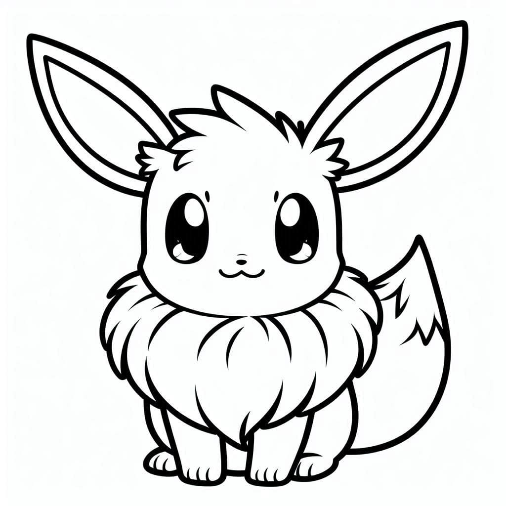 Roztomilý Eevee omalovánka