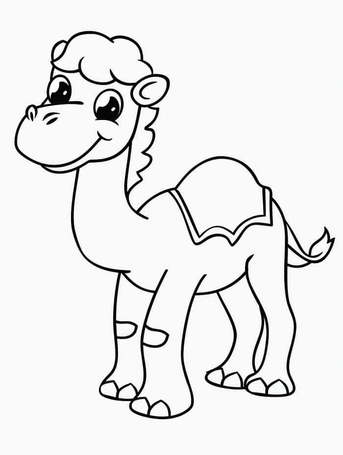 Roztomilý Velbloud omalovánka