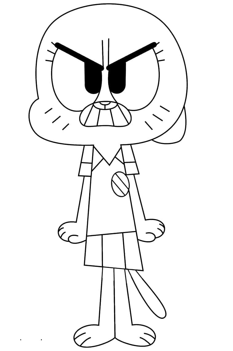 Rozzuřená Nicole Wattersonová omalovánka