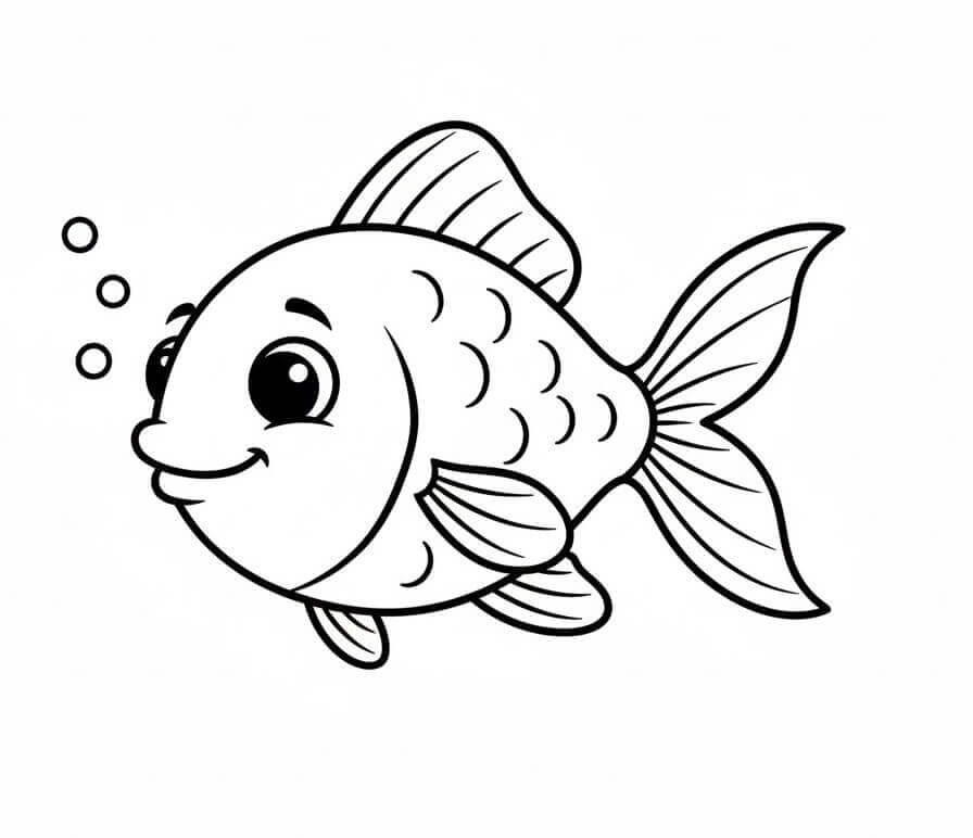 Sladká Ryba omalovánka