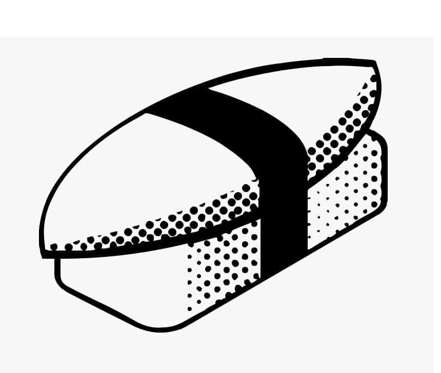 Snadné Sushi omalovánka