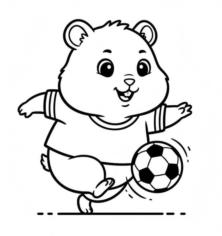 Snadný Křeček omalovánka