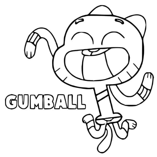 Tisk Gumball omalovánka