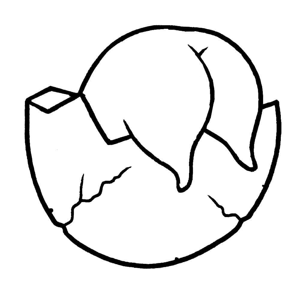 Tisk Vtipného Gudetama omalovánka