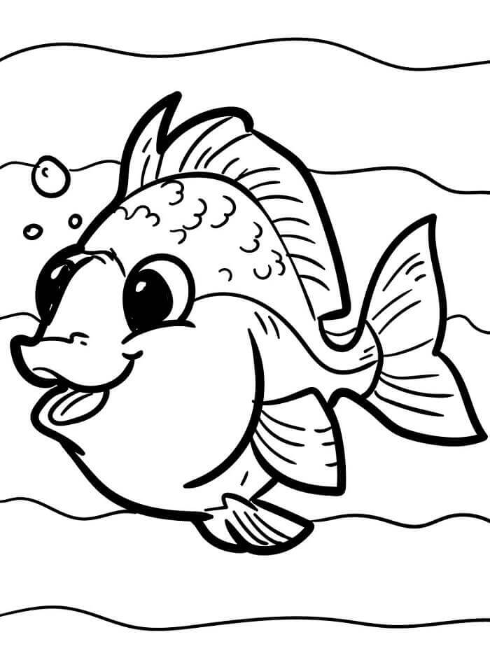 Tisknutelná Ryba omalovánka