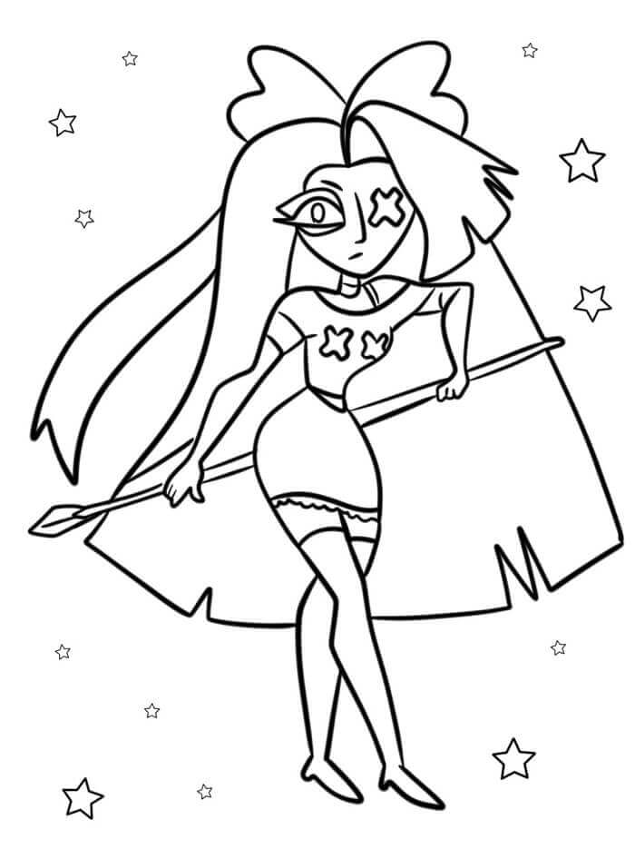 Tisknutelný Hazbin Hotel Bez Poplatku omalovánka