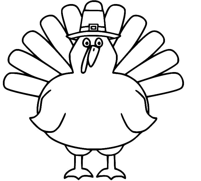 Tisknutelný Krocan omalovánka