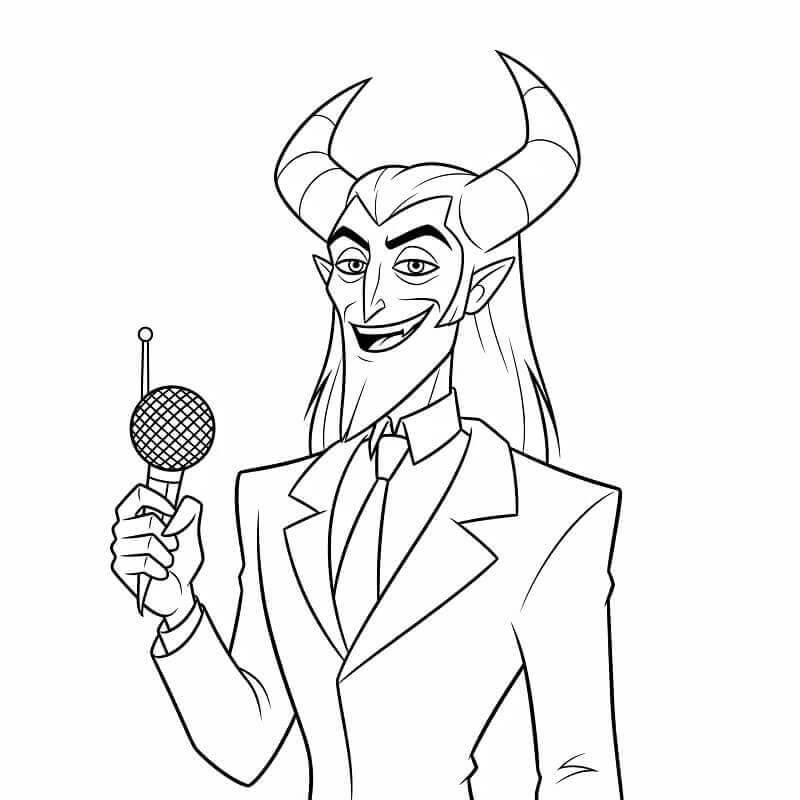 Tisknutelný Obrázek Hazbin Hotel omalovánka