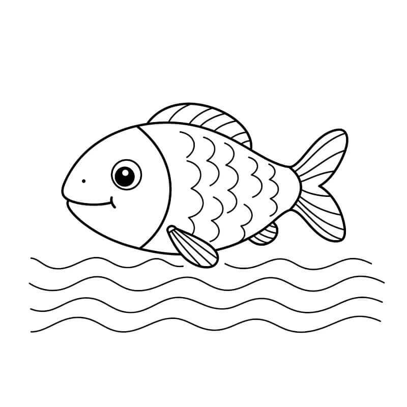 Usměvavá Ryba omalovánka