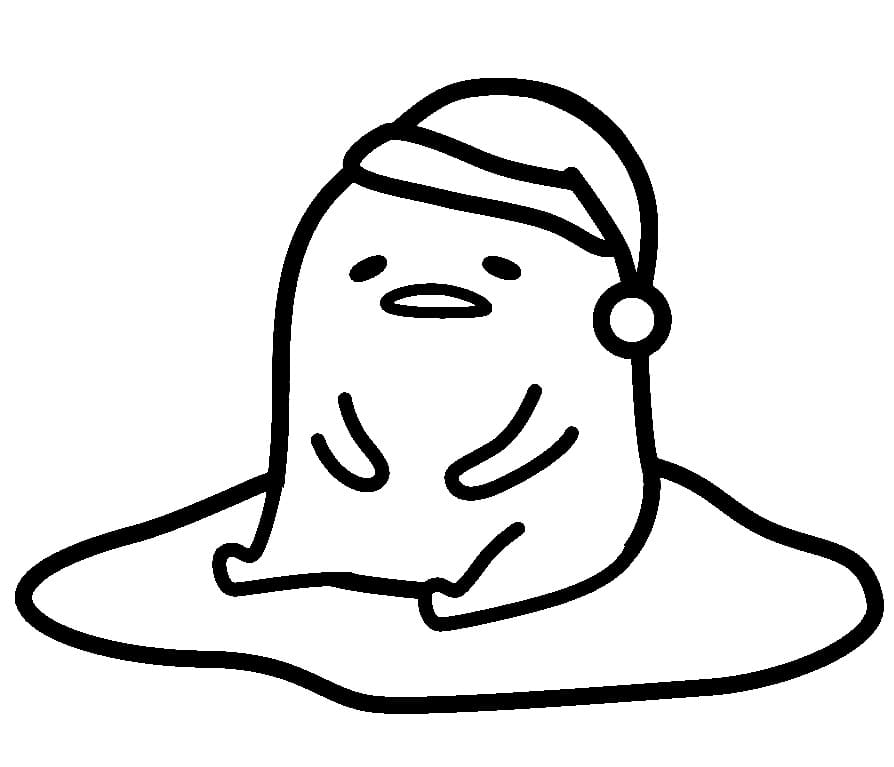 Vánoční Gudetama omalovánka