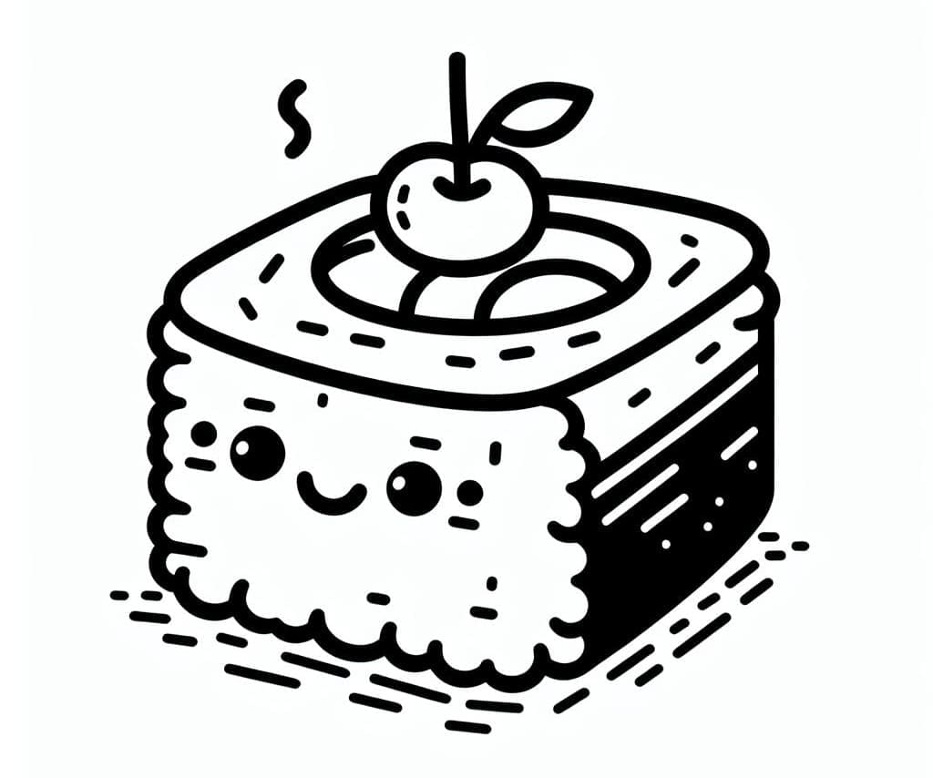 Velmi Roztomilé Sushi omalovánka