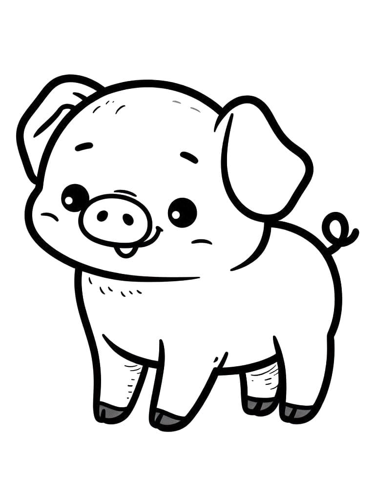 Vtipné Prasátko omalovánka