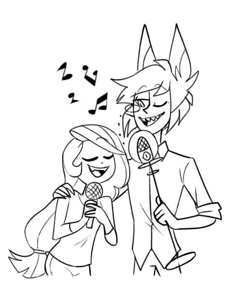 Zdarma Hazbin Hotel Obrázek omalovánka