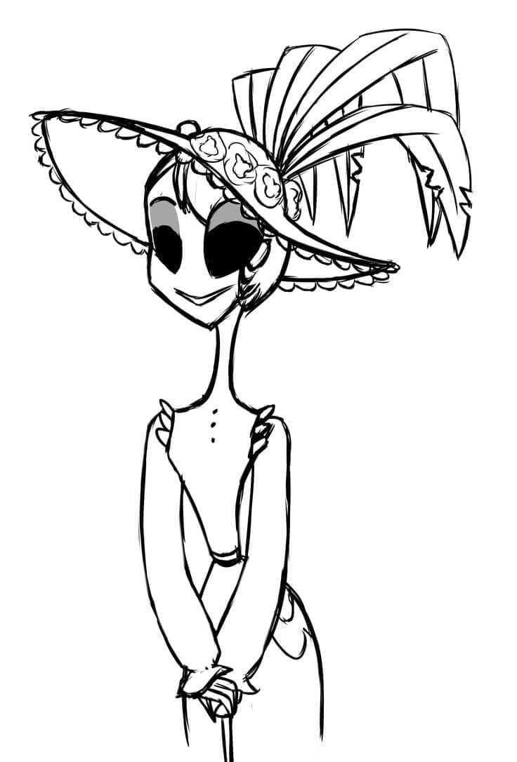 Zdarma Tisknutelný Hazbin Hotel omalovánka